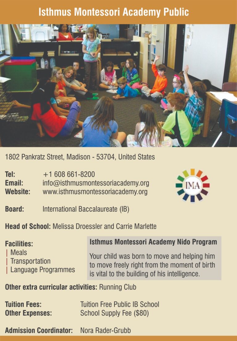 Isthmus Montessori Academy Public United States