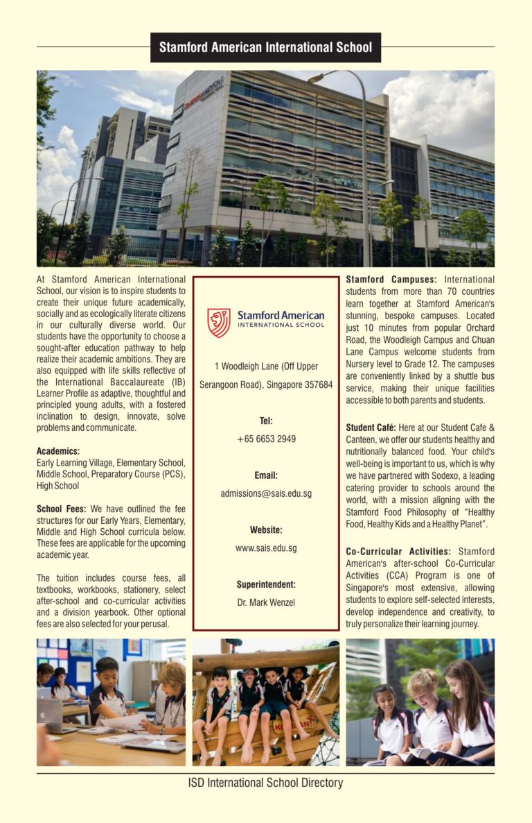 Stamford American International School, Singapore