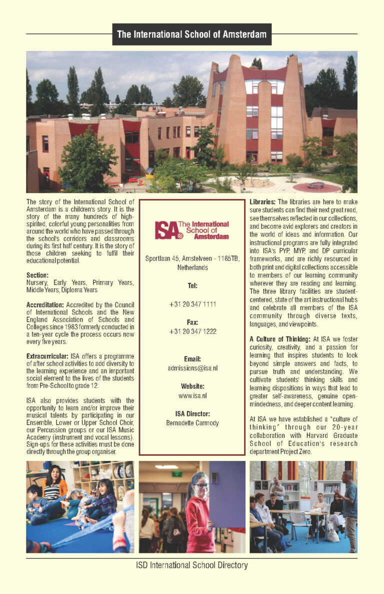 The International School of Amsterdam, Netherlands