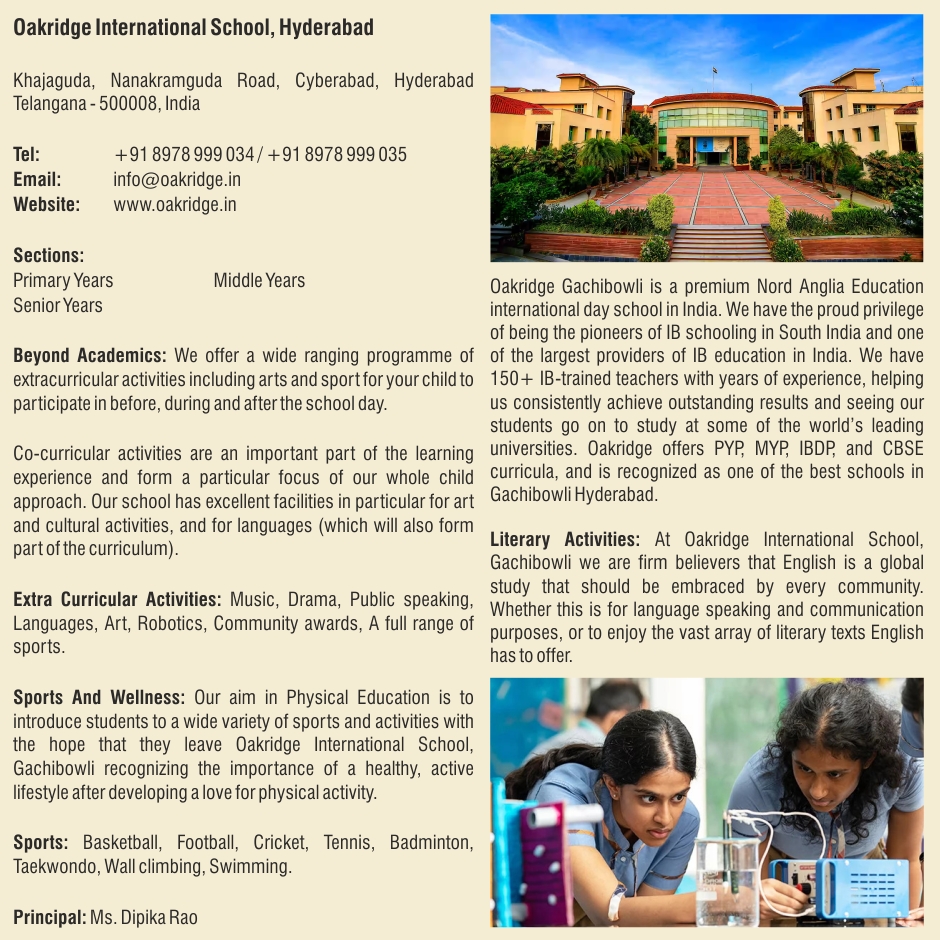 Oakridge International School, Hyderabad