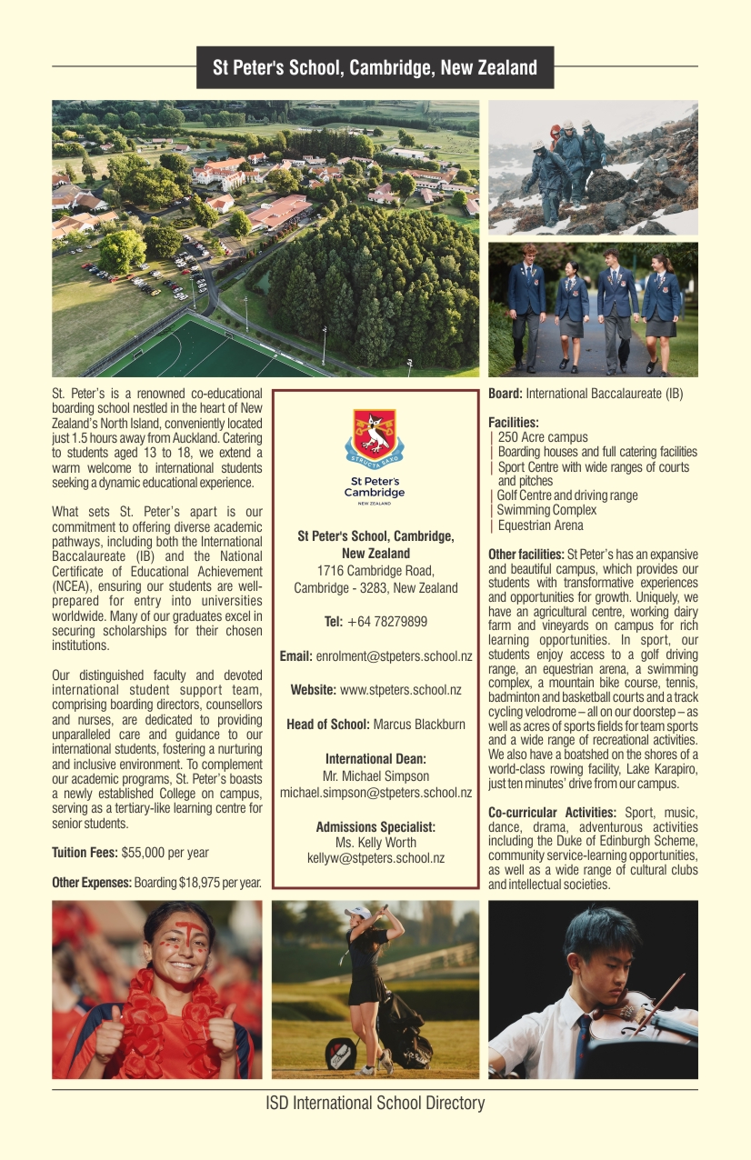St Peter's School, Cambridge, New Zealand